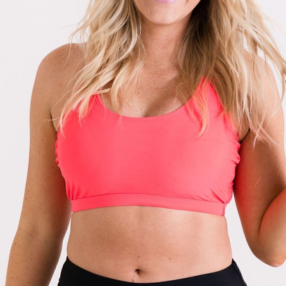 Athletic Bikini Swimsuit Top Small Adjustable Stripes - Picture 15 of 15